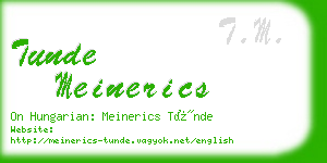 tunde meinerics business card